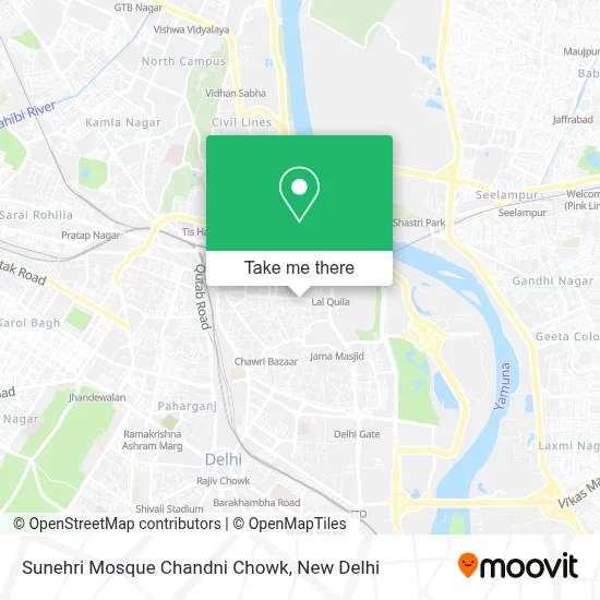 Sunehri Masjid Chandni Chowk map