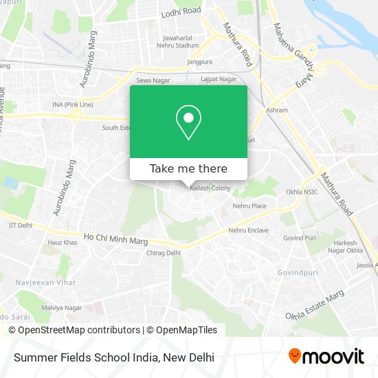 Summer Fields School India map