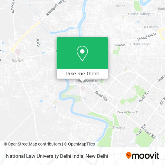 National Law University Delhi India map