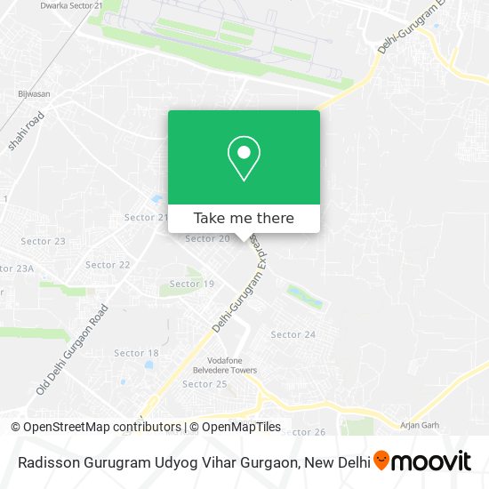 Radisson Gurugram Udyog Vihar Gurgaon map