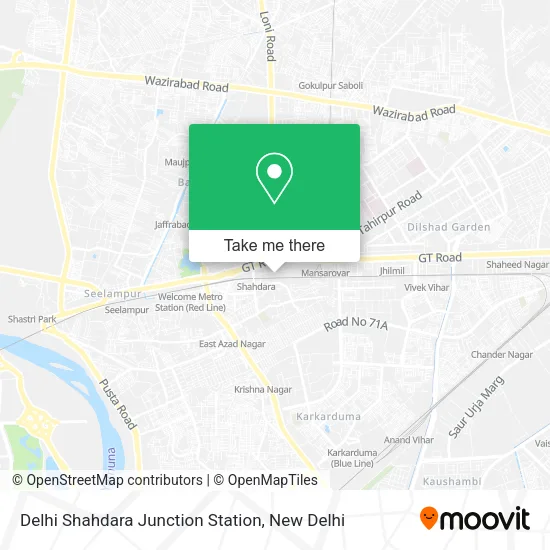 Delhi Shahdara Junction Station map