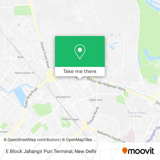 E Block Jahangir Puri Terminal map