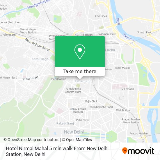 Hotel Nirmal Mahal 5 min walk From New Delhi Station map