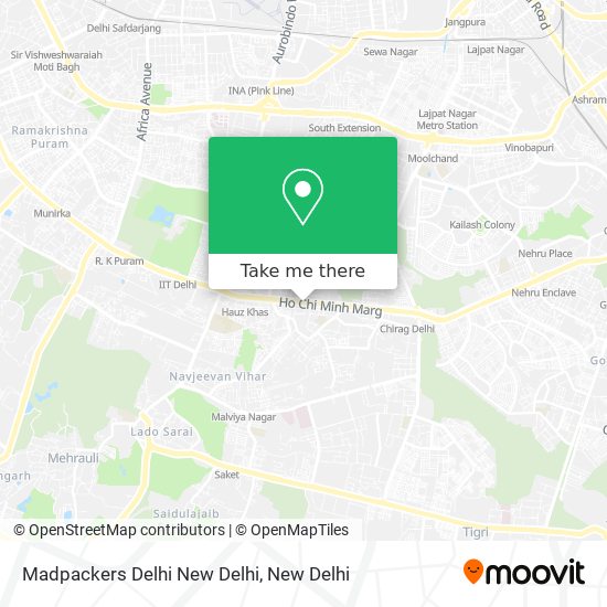 Madpackers Delhi New Delhi map