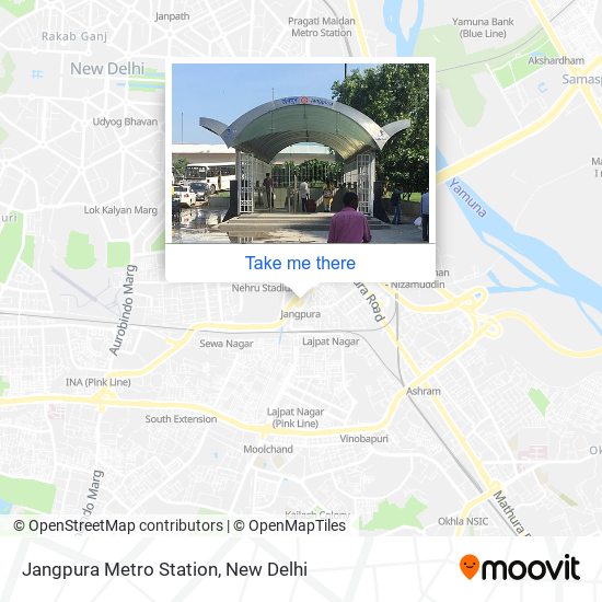 Jangpura Metro Station map