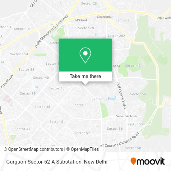 Gurgaon Sector 52-A Substation map