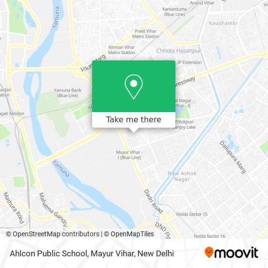 Ahlcon Public School, Mayur Vihar map