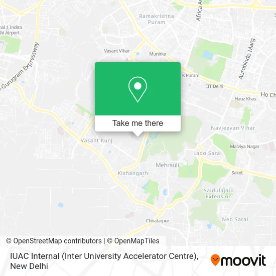 IUAC Internal (Inter University Accelerator Centre) map