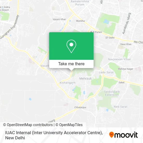 IUAC Internal (Inter University Accelerator Centre) map