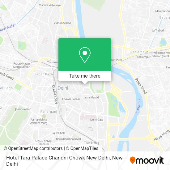 Hotel Tara Palace Chandni Chowk New Delhi map
