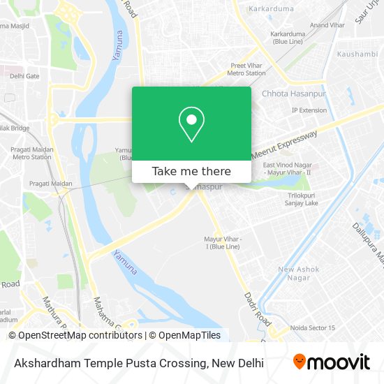 Akshardham Temple Pusta Crossing map