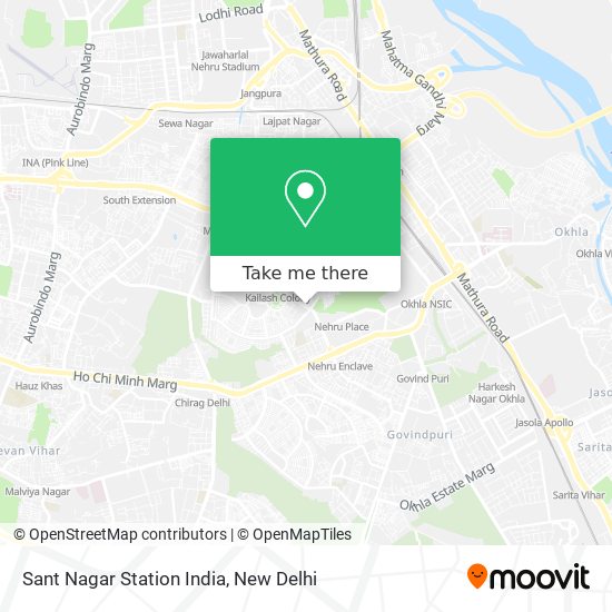 Sant Nagar Station India map