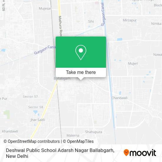 Deshwal Public School Adarsh Nagar Ballabgarh map