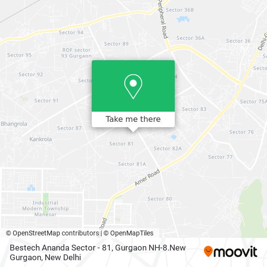 Bestech Ananda Sector - 81, Gurgaon NH-8.New Gurgaon map