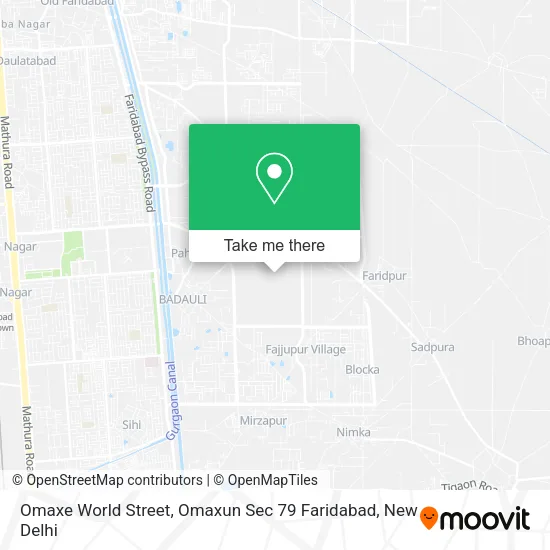 Omaxe World Street, Omaxun Sec 79 Faridabad map