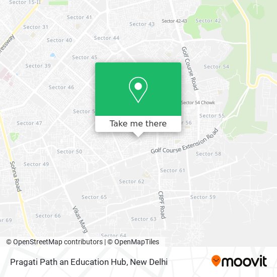 Pragati Path an Education Hub map