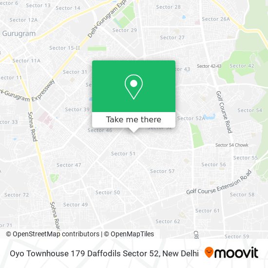 Oyo Townhouse 179 Daffodils Sector 52 map