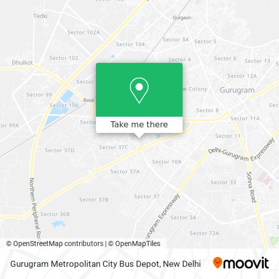 Gurugram Metropolitan City Bus Depot map