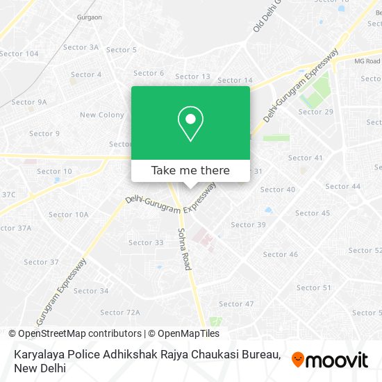 Karyalaya Police Adhikshak Rajya Chaukasi Bureau map