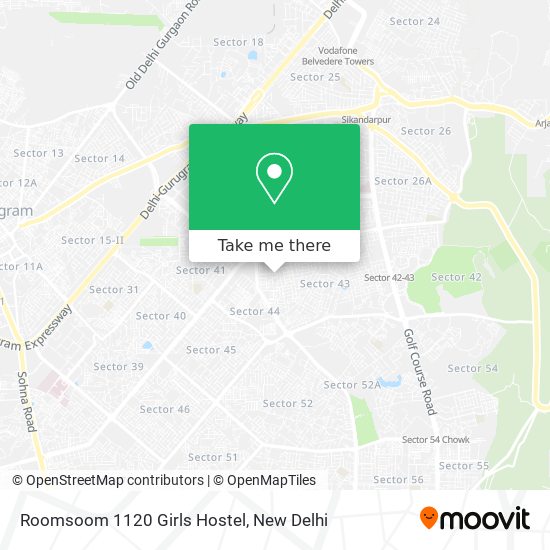 Roomsoom 1120 Girls Hostel map