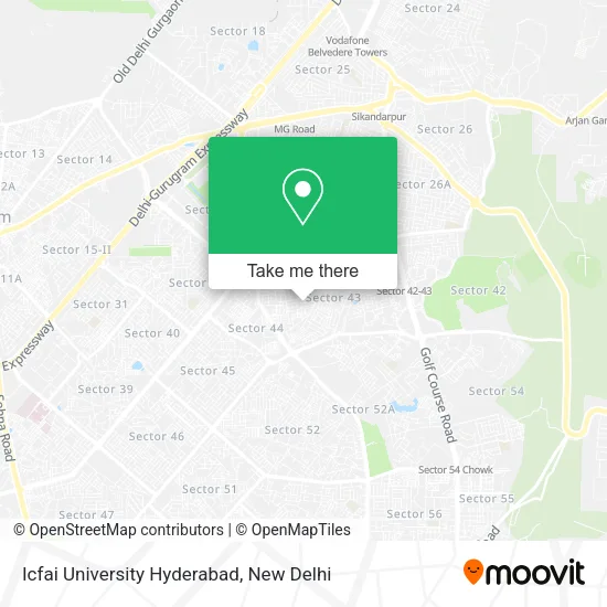 Icfai University Hyderabad map