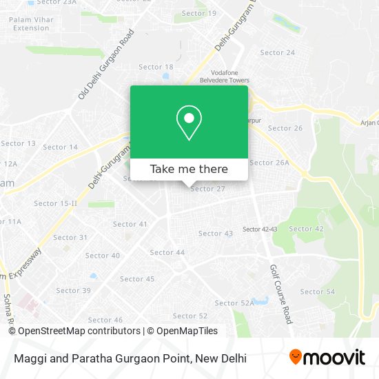 Maggi and Paratha Gurgaon Point map