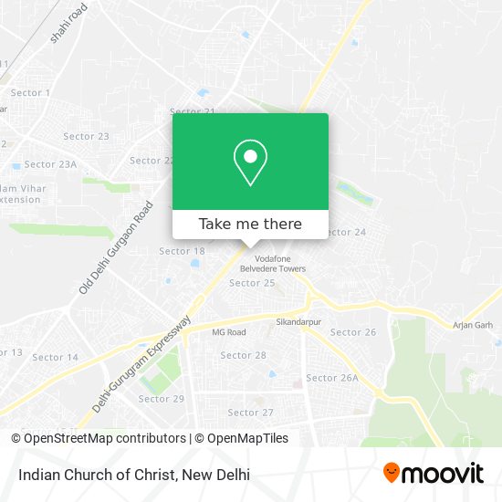 Indian Church of Christ map