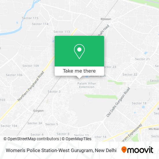 Women's Police Station-West Gurugram map