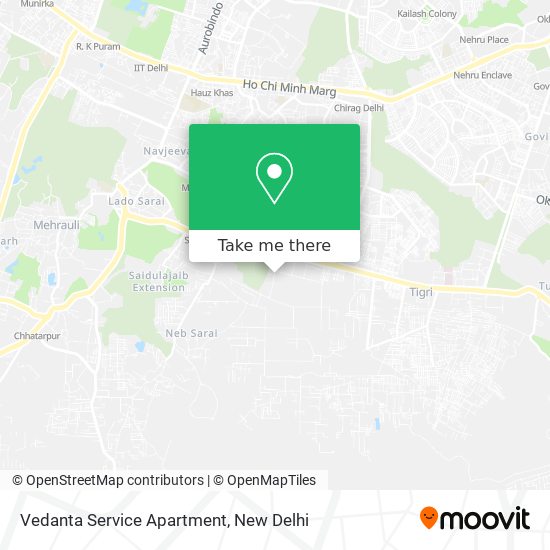Vedanta Service Apartment map