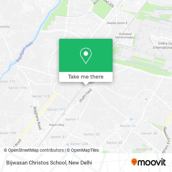 Bijwasan Christos School map