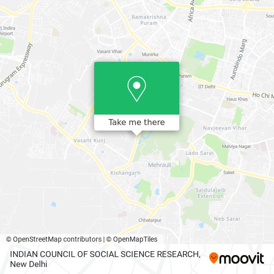 INDIAN COUNCIL OF SOCIAL SCIENCE RESEARCH map