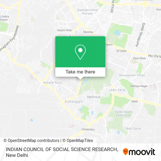 INDIAN COUNCIL OF SOCIAL SCIENCE RESEARCH map