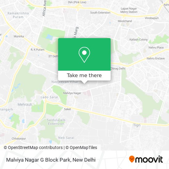 Malviya Nagar G Block Park map