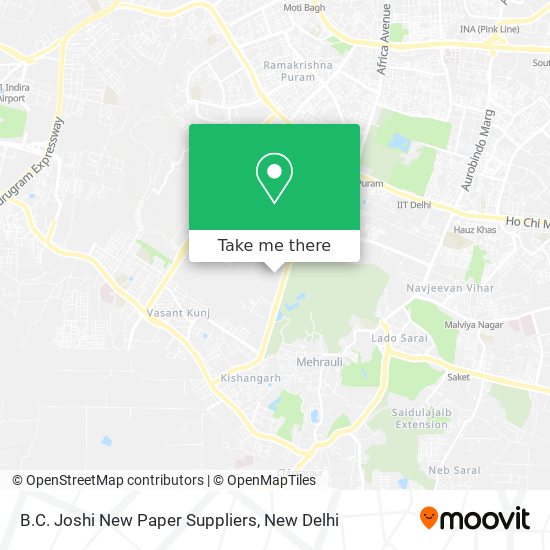 B.C. Joshi New Paper Suppliers map