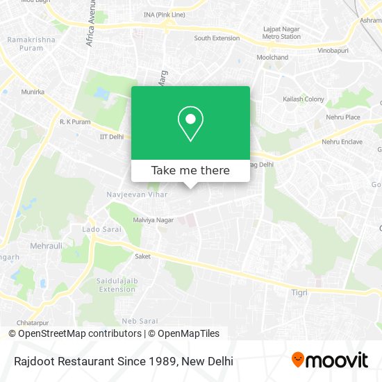 Rajdoot Restaurant Since 1989 map