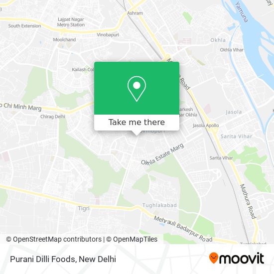 Purani Dilli Foods map