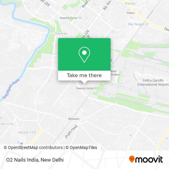 O2 Nails India map