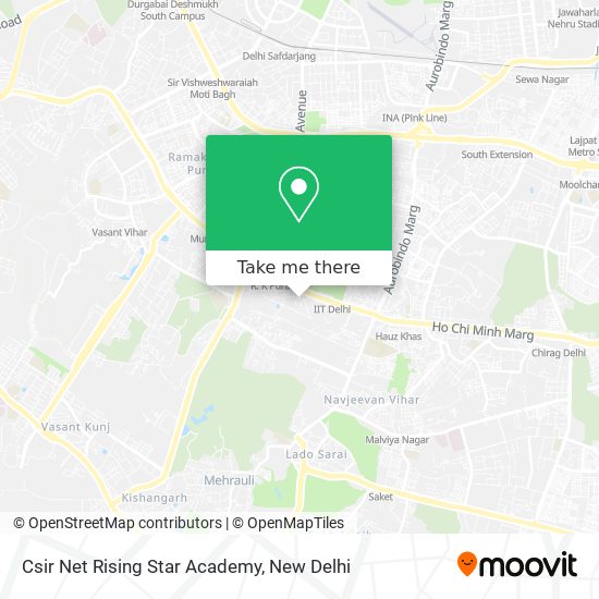 Csir Net Rising Star Academy map