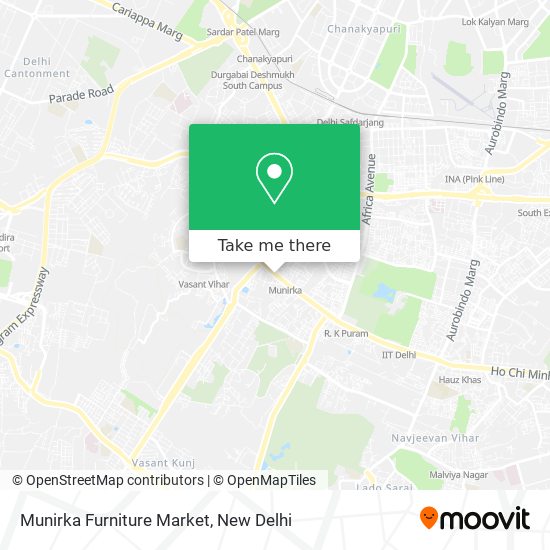 Munirka Furniture Market map