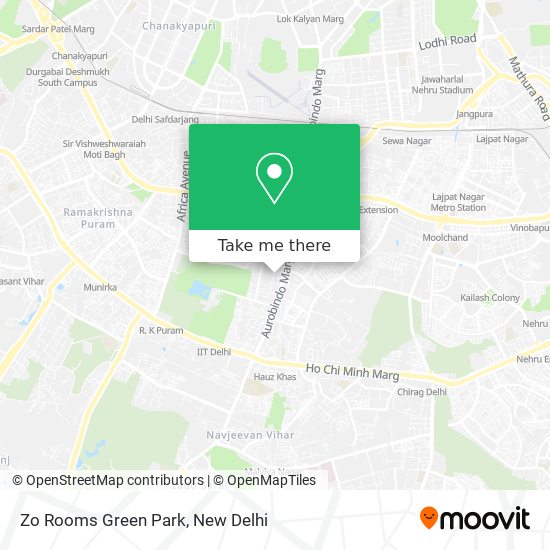 Zo Rooms Green Park map