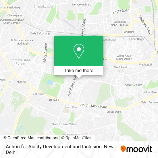 Action for Ability Development and Inclusion map