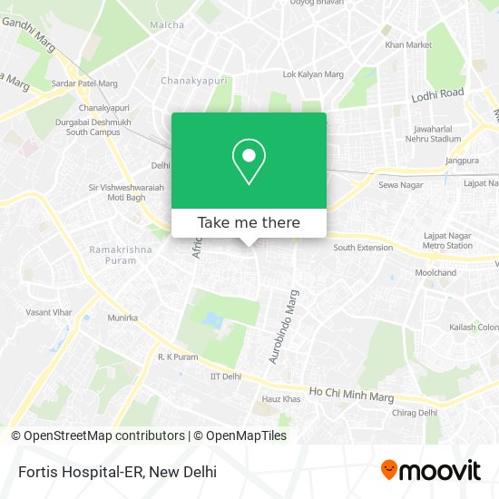 Fortis Hospital-ER map