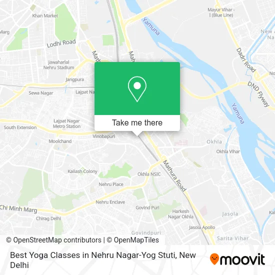 Best Yoga Classes in Nehru Nagar-Yog Stuti map