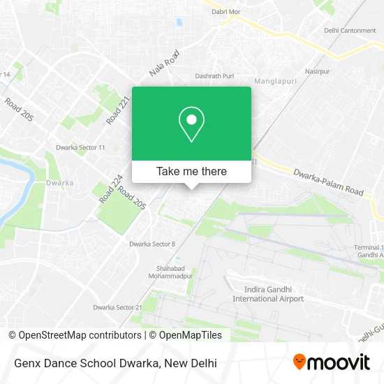 Genx Dance School Dwarka map