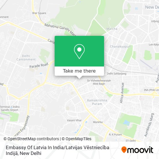 Embassy Of Latvia In India / Latvijas Vēstniecība Indijā map