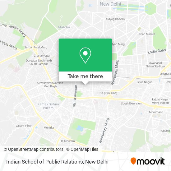 Indian School of Public Relations map