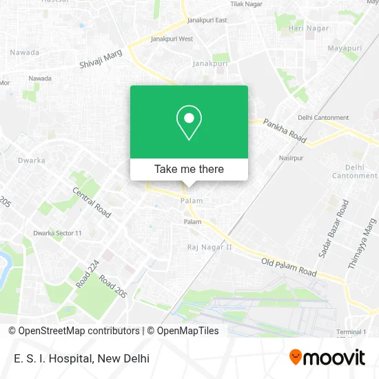 E. S. I. Hospital map