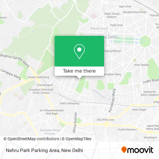Nehru Park Parking Area map