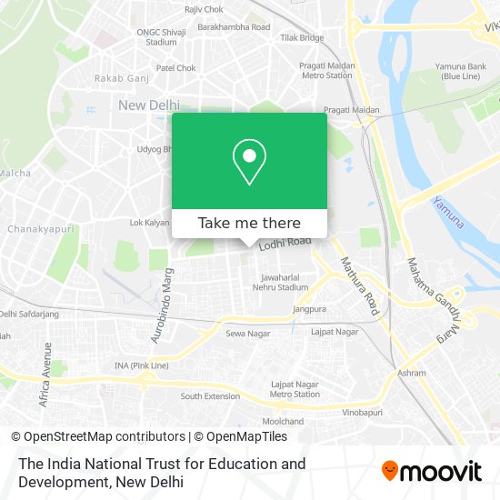 The India National Trust for Education and Development map