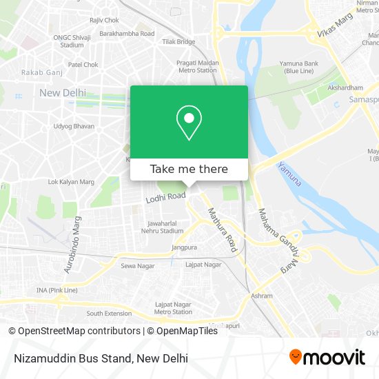 Nizamuddin Bus Stand map